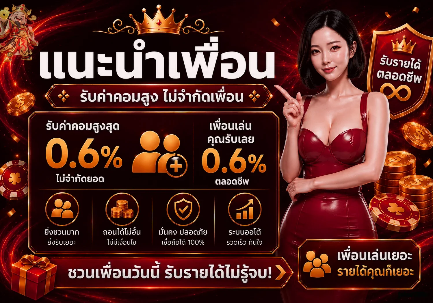 แนะนำเพื่อนกับ joker123th